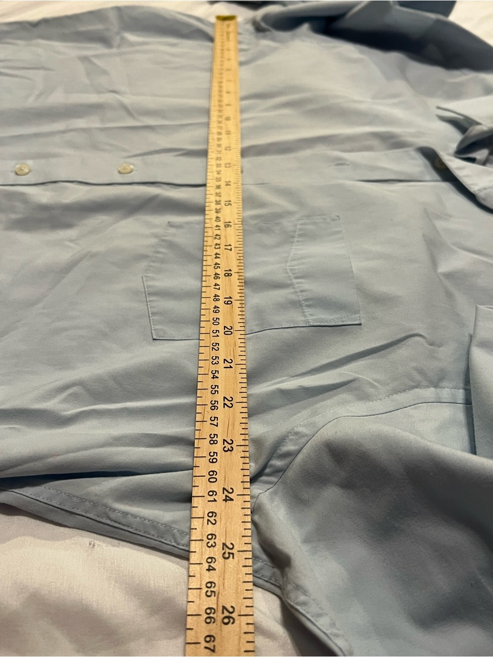 David Taylor Light Blue Men’s Dress Shirt - Spread Collar - Picture 6 of 7